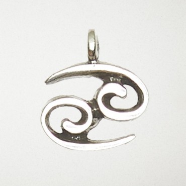 Zodiac Pewter Pendant Necklace - Cancer