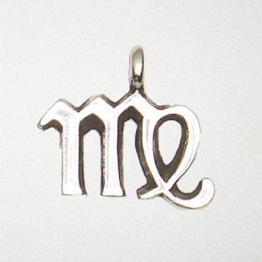 Zodiac Pewter Pendant Necklace - Virgo