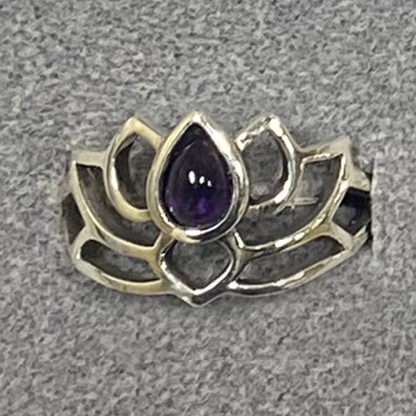 Lotus with Genuine Stone