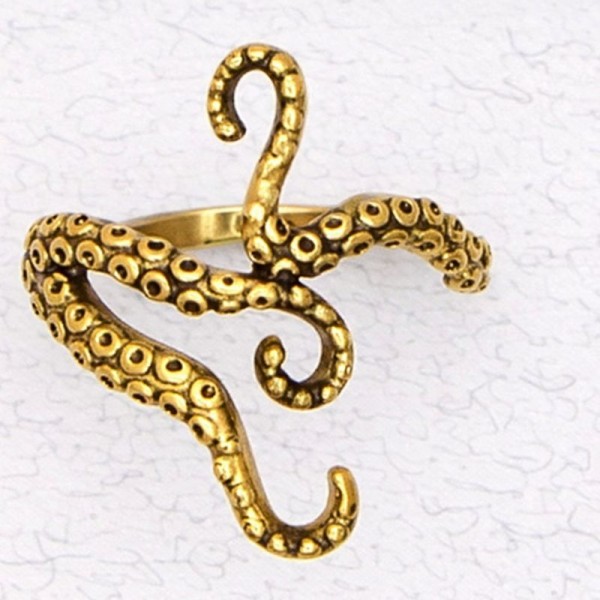 Bronze Ladies' Ring - Octopus