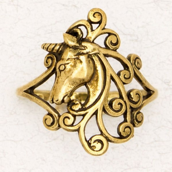 Bronze Ladies' Ring - Unicorn Head