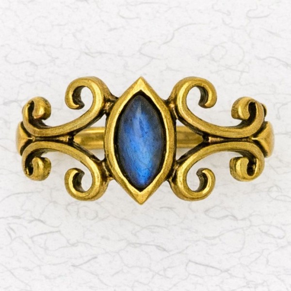 Bronze Ladies' Ring with Genuine Stones