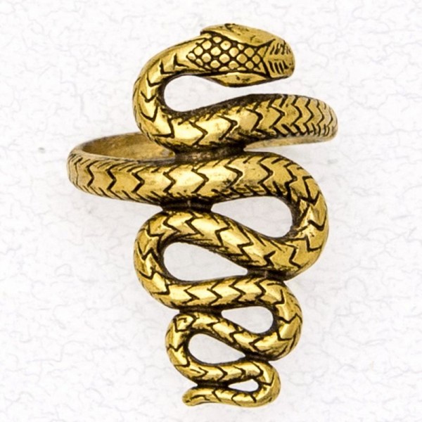 Bronze Ladies' Ring - Coiled Snake