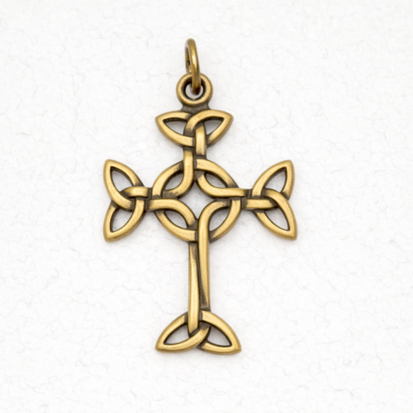 Celtic Bronze Pendant Necklace - Celtic Cross