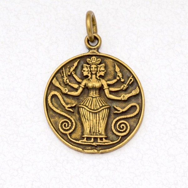 Goddess Bronze Pendant Necklace - Hecate – Goddess of Magic