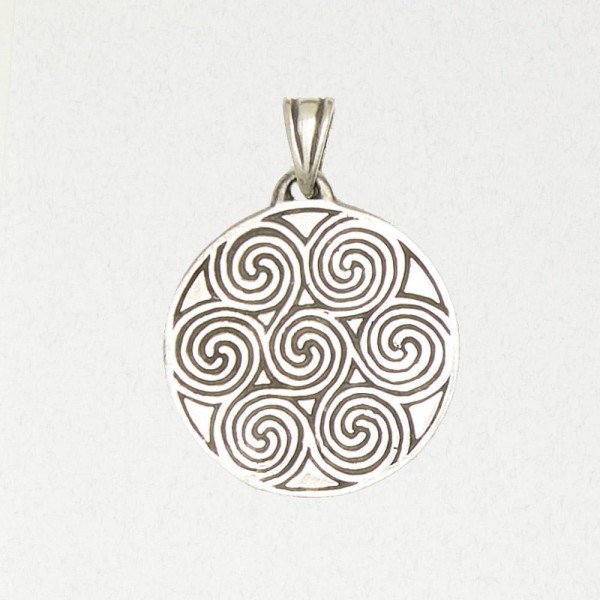 Celtic Pewter Pendant Necklace - Celtic Spiral