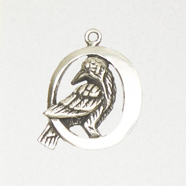 Celtic Pewter Pendant Necklace - Celtic Raven