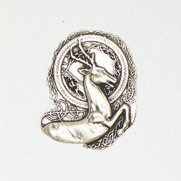 Celtic Pewter Pendant Necklace - Irish Stag