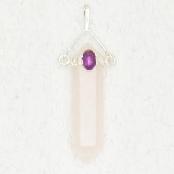 Rose Quartz with Amethyst (Feb)