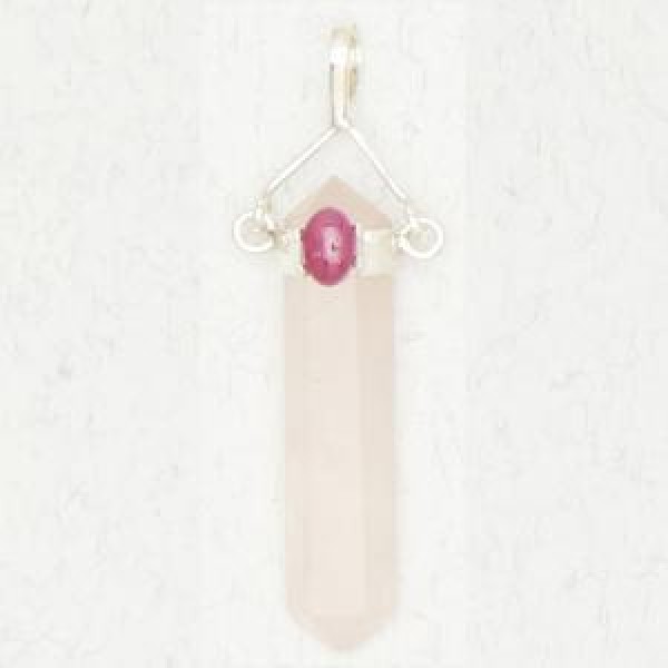 Rose Quartz with Ruby (July)