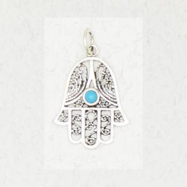 Hamsa with Turquoise Inlay