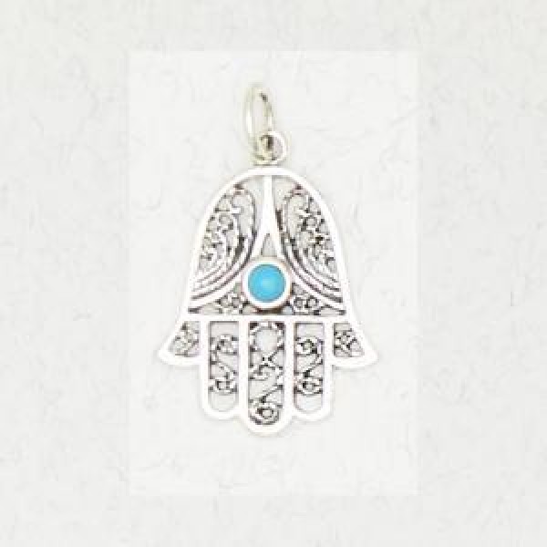 Hamsa with Turquoise Inlay