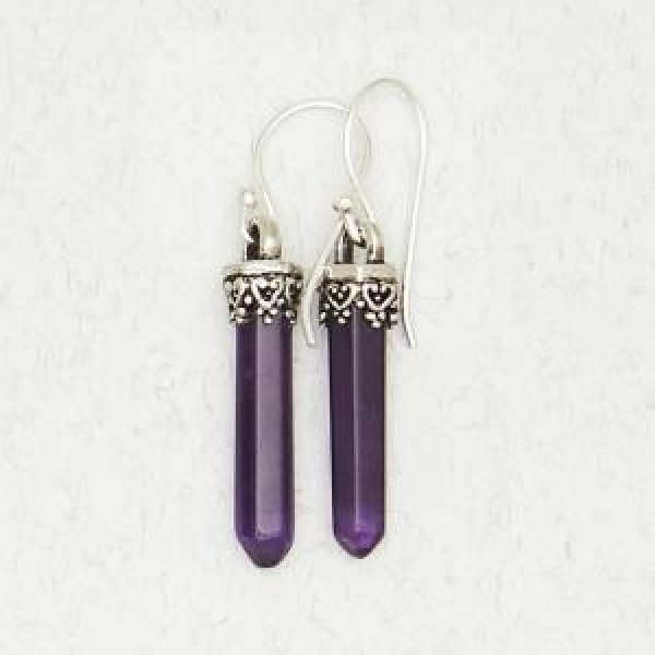 Amethyst Mini Point Earrings