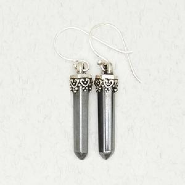 Hematite Mini Point Earrings