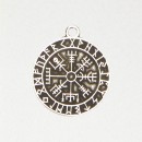 Norse Pewter Pendant Necklace - Helm of Awe
