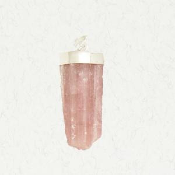 Rough Pink Tourmaline Pendant