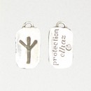 Runestone Pewter Pendant Necklace - ELHAZ-Protection