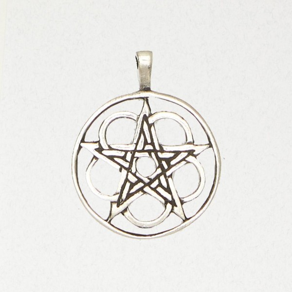Wicca Pewter Necklace Pendant - Pentacle