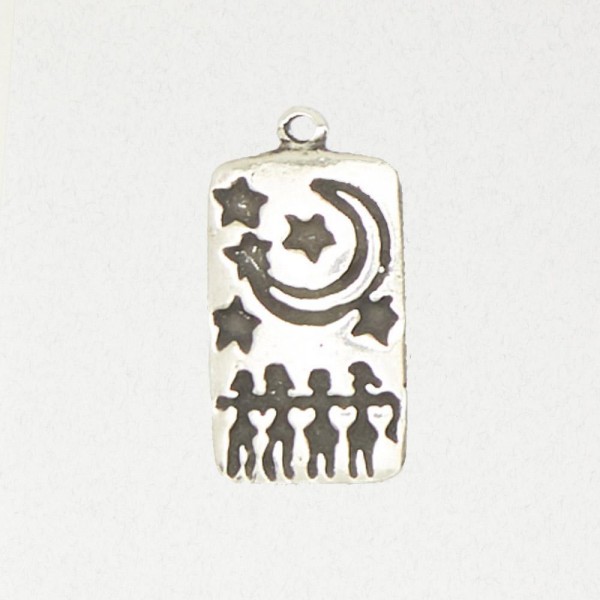 Wicca Pewter Necklace Pendant - Women’s Night Dance