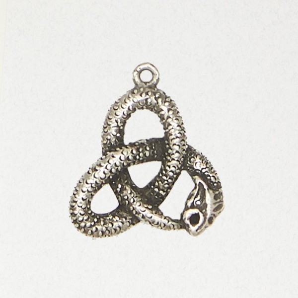 Wicca Pewter Necklace Pendant - Oroborus