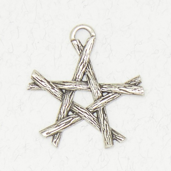 Wicca Pewter Necklace Pendant - Pentagram
