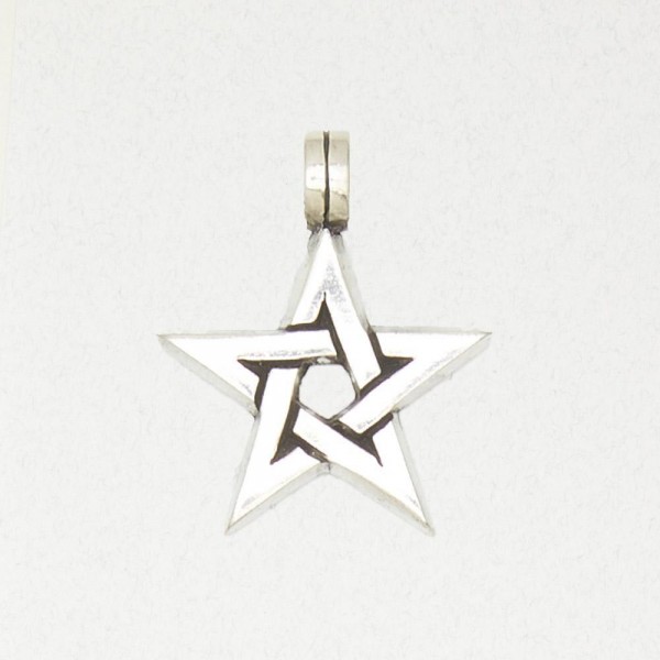 Wicca Pewter Necklace Pendant - Pentagram