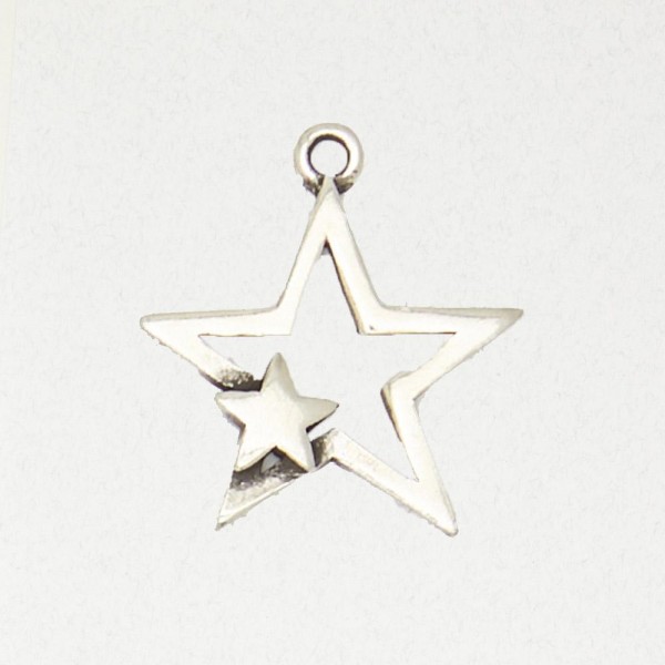 Wicca Pewter Necklace Pendant - Pentagram