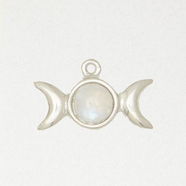 Triple Moon with Accent Stone